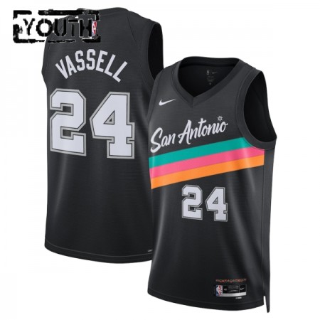 Camiseta Niños San Antonio Spurs Devin Vassell 2025-26 Nike City Edition Negro Swingman Camiseta Niños San Antonio Spurs Devin Vassell 2025-26 Nike City Edition Negro Swingman